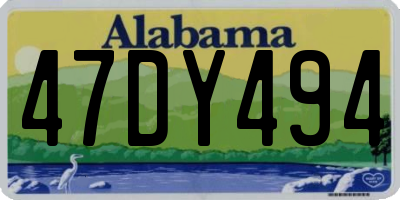 AL license plate 47DY494
