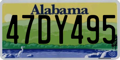 AL license plate 47DY495