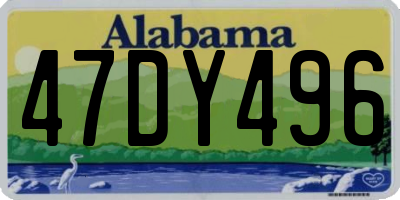 AL license plate 47DY496