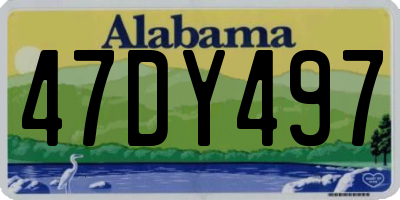 AL license plate 47DY497