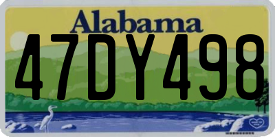 AL license plate 47DY498