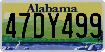 AL license plate 47DY499
