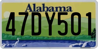 AL license plate 47DY501