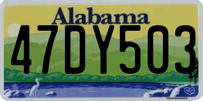 AL license plate 47DY503