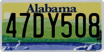 AL license plate 47DY508
