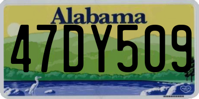 AL license plate 47DY509