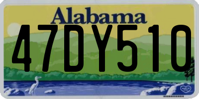 AL license plate 47DY510
