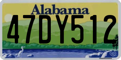 AL license plate 47DY512