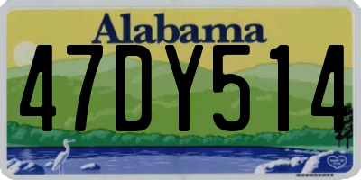 AL license plate 47DY514