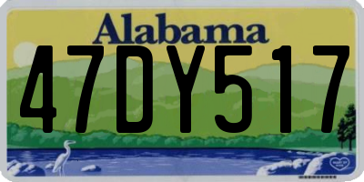 AL license plate 47DY517