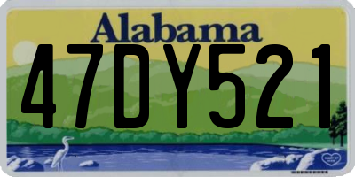 AL license plate 47DY521