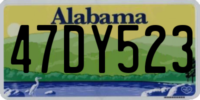 AL license plate 47DY523