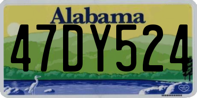 AL license plate 47DY524