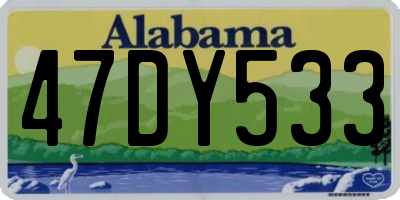 AL license plate 47DY533