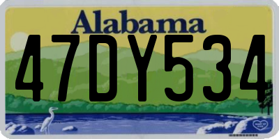 AL license plate 47DY534