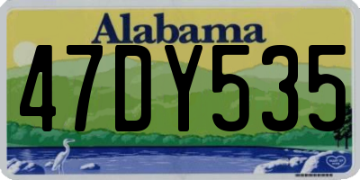 AL license plate 47DY535