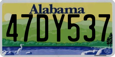 AL license plate 47DY537