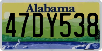 AL license plate 47DY538