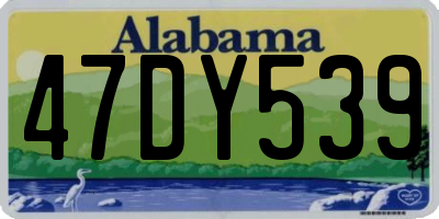 AL license plate 47DY539
