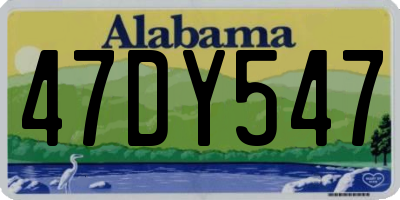 AL license plate 47DY547
