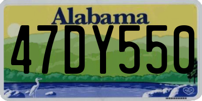 AL license plate 47DY550