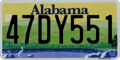 AL license plate 47DY551