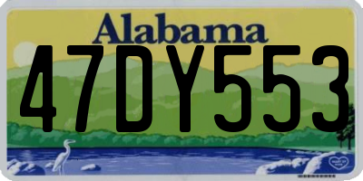 AL license plate 47DY553