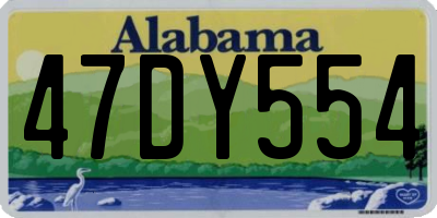AL license plate 47DY554