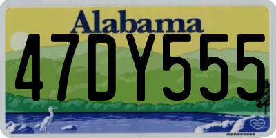 AL license plate 47DY555