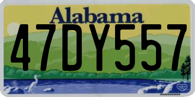 AL license plate 47DY557