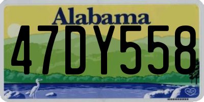 AL license plate 47DY558