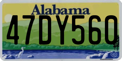AL license plate 47DY560