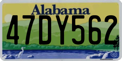 AL license plate 47DY562