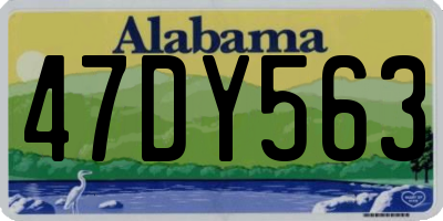 AL license plate 47DY563