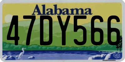 AL license plate 47DY566
