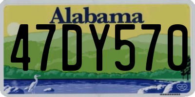 AL license plate 47DY570