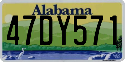 AL license plate 47DY571