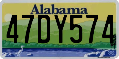 AL license plate 47DY574