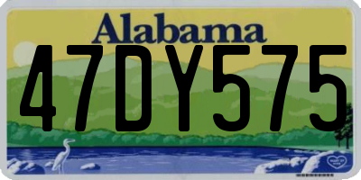 AL license plate 47DY575