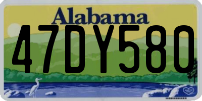 AL license plate 47DY580