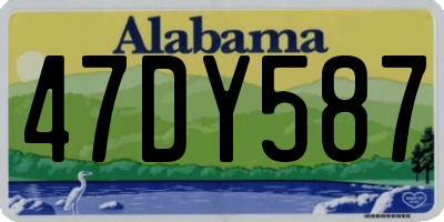 AL license plate 47DY587