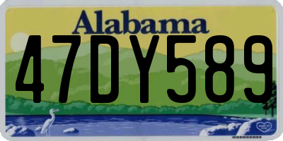 AL license plate 47DY589