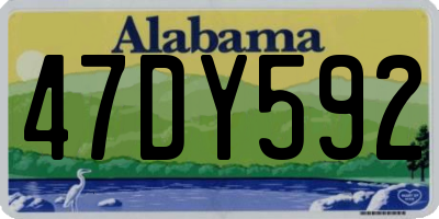 AL license plate 47DY592