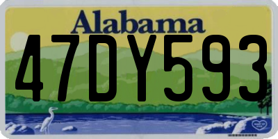 AL license plate 47DY593