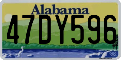 AL license plate 47DY596