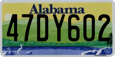 AL license plate 47DY602