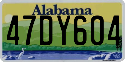 AL license plate 47DY604