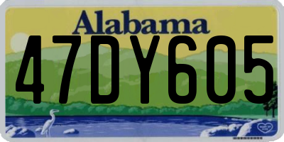 AL license plate 47DY605