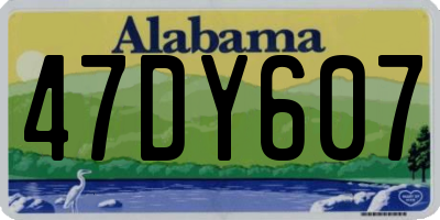 AL license plate 47DY607