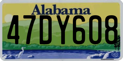 AL license plate 47DY608